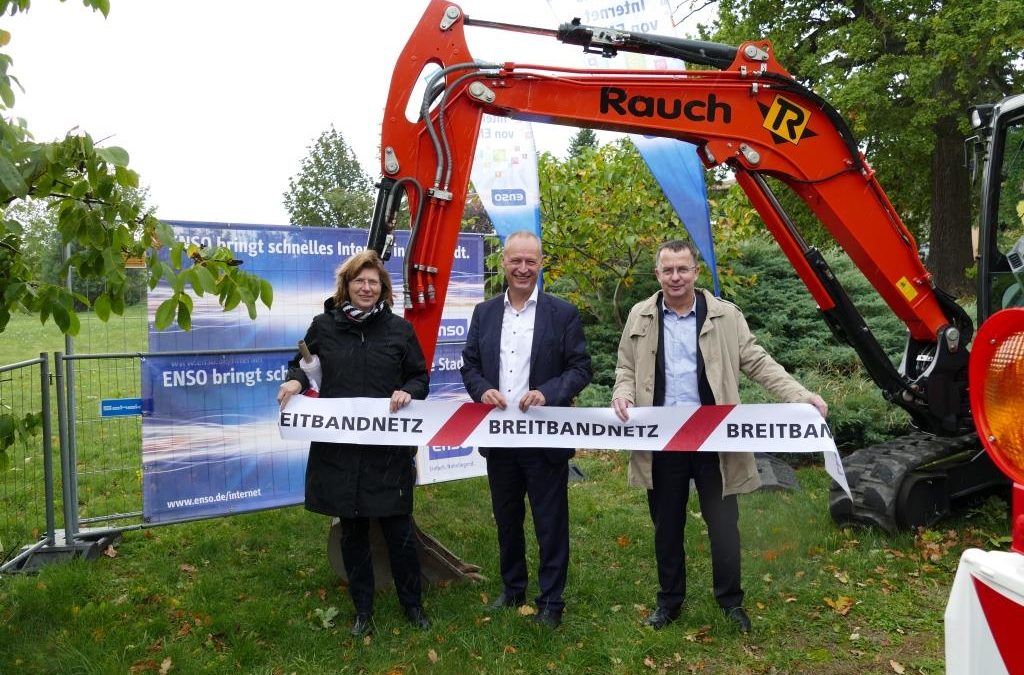 Landkreis Görlitz und ENSO beginnen jetzt offiziell den geförderten Breitbandausbau
